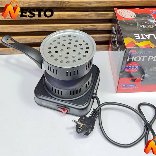 Réchaud Électrique pour Charbon 600W ANTON – Allume Charbon Rapide pour Chicha ; BBQ