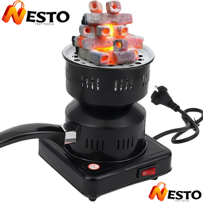 Réchaud Électrique pour Charbon 600W ANTON – Allume Charbon Rapide pour Chicha ; BBQ