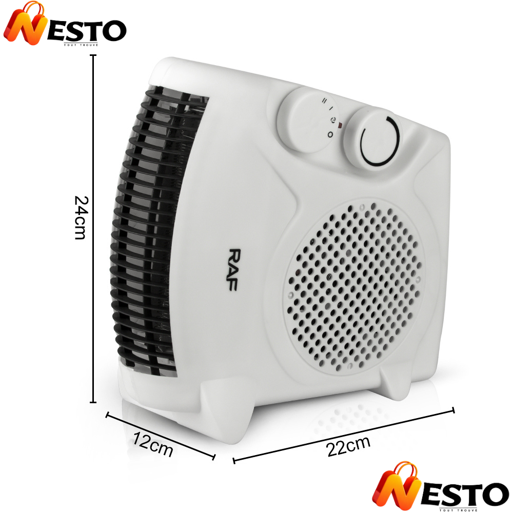 Chauffage Soufflant Électrique 2000W avec Thermostat Réglable