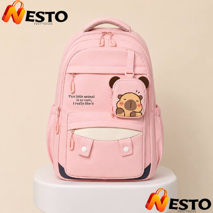 🎒 Sac à Dos Scolaire Rose pour Fille – Design Cute &amp; Grande Capacité
