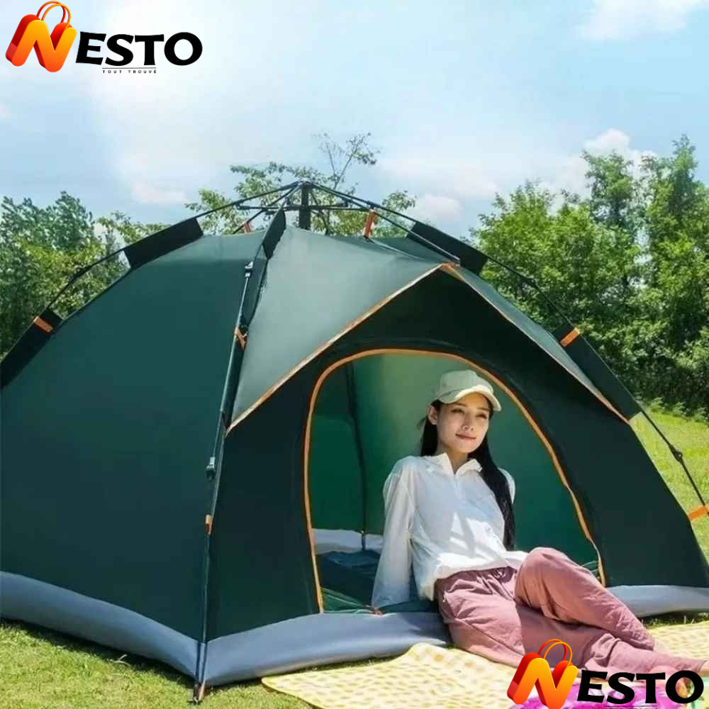 Tente de Camping 2 à 4 Personnes – Double Couche, Imperméable & Ultra Légère