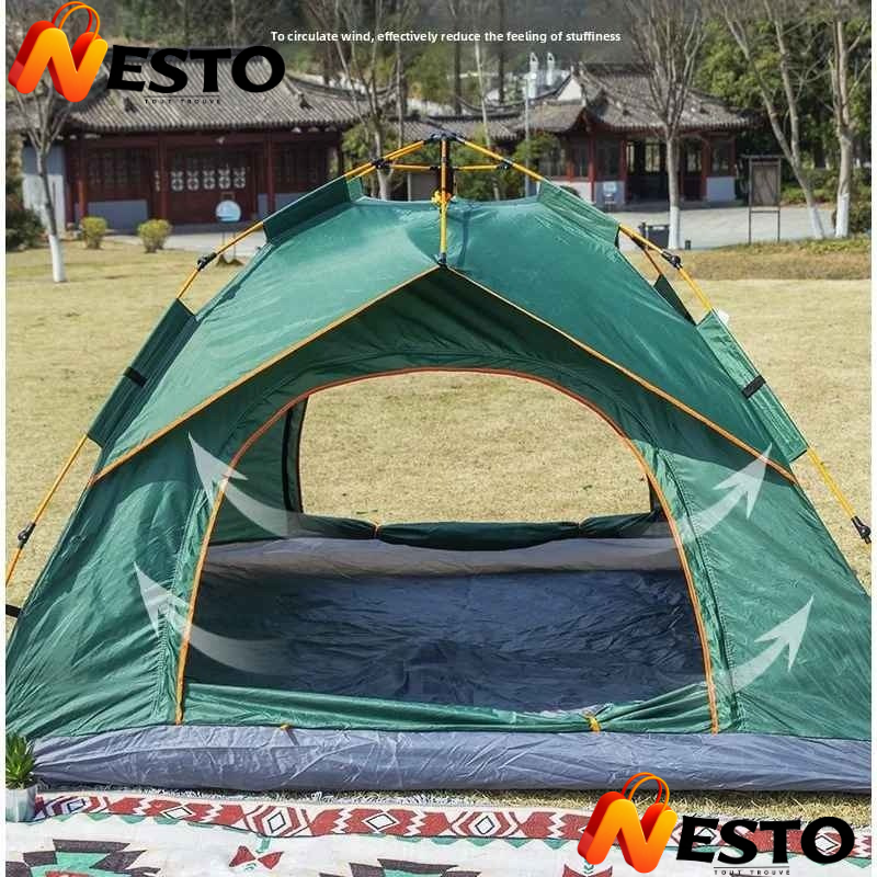 Tente de Camping 2 à 4 Personnes – Double Couche, Imperméable & Ultra Légère