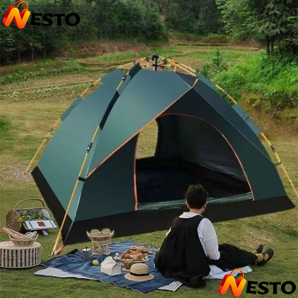 Tente de Camping 2 à 4 Personnes – Double Couche, Imperméable & Ultra Légère