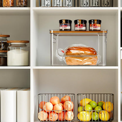 Panier Organisateur Empilable en Acrylique & Bambou nesto Marco 