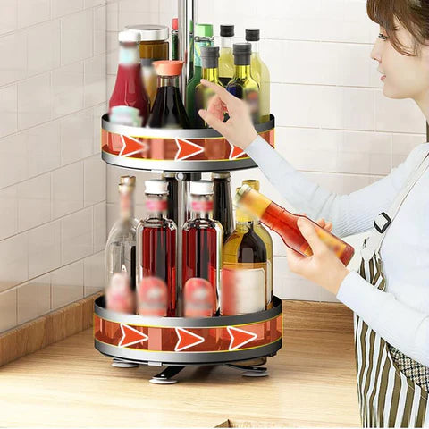 Plateau de Rangement Rotatif – Élégance & Praticité NESTO MAROC