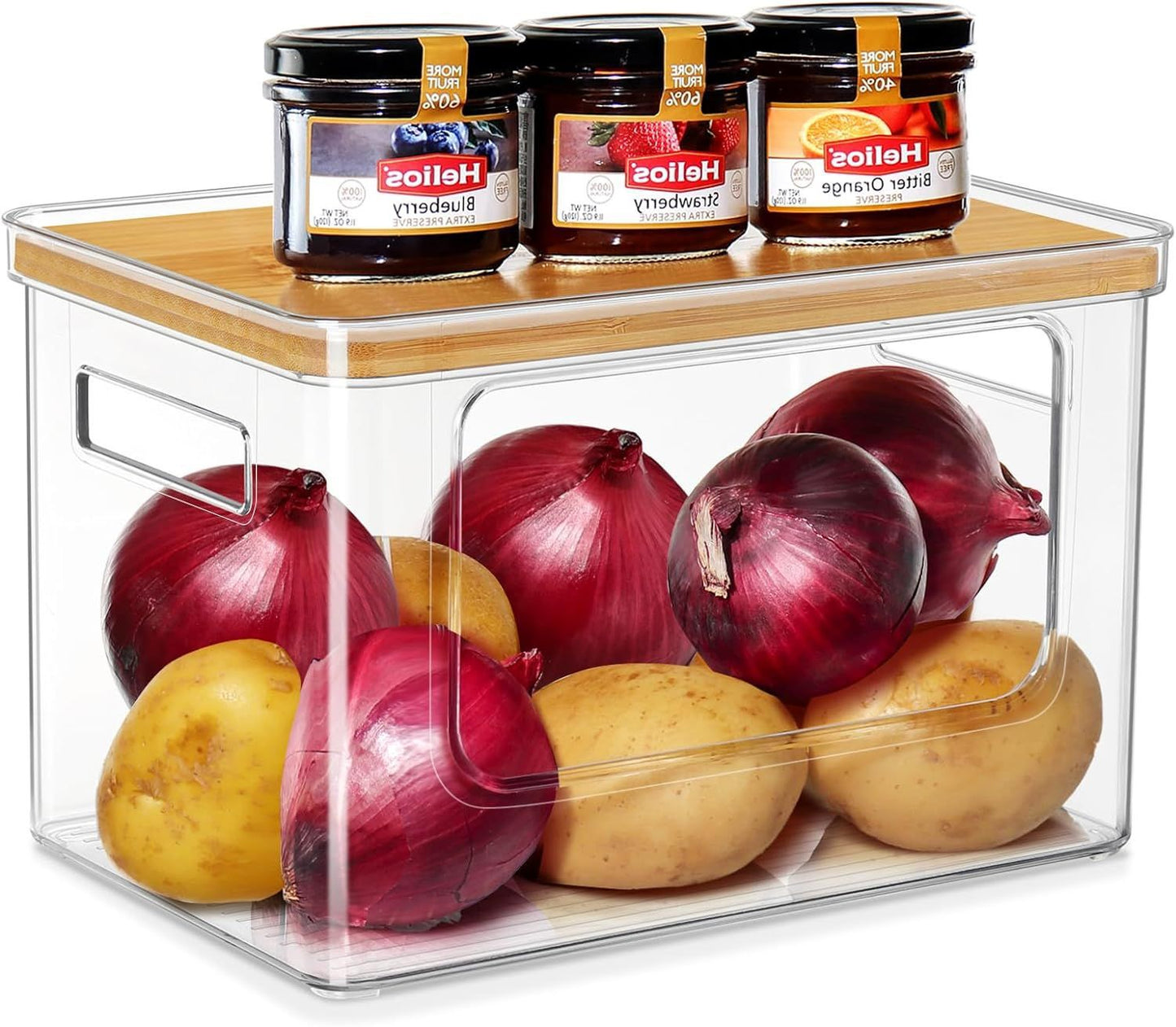 Panier Organisateur Empilable en Acrylique & Bambou nesto Marco 