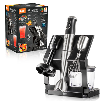 Blender Plongeant RAF R.3004 5 en 1 – Mixeur 500W Multifonction