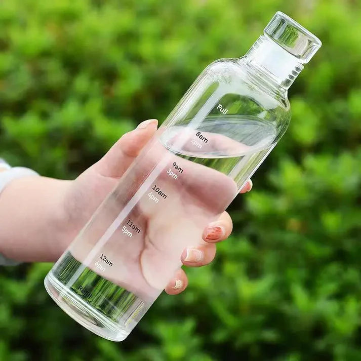 2 Bouteille d’Eau NESTO Glass avec Échelle de Temps