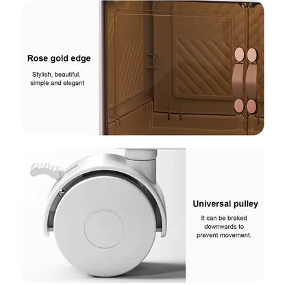 BQDRGHU™ Boîte de Rangement Empilable avec Roues et Portes Visibles – Rangement Intelligent et Élégant