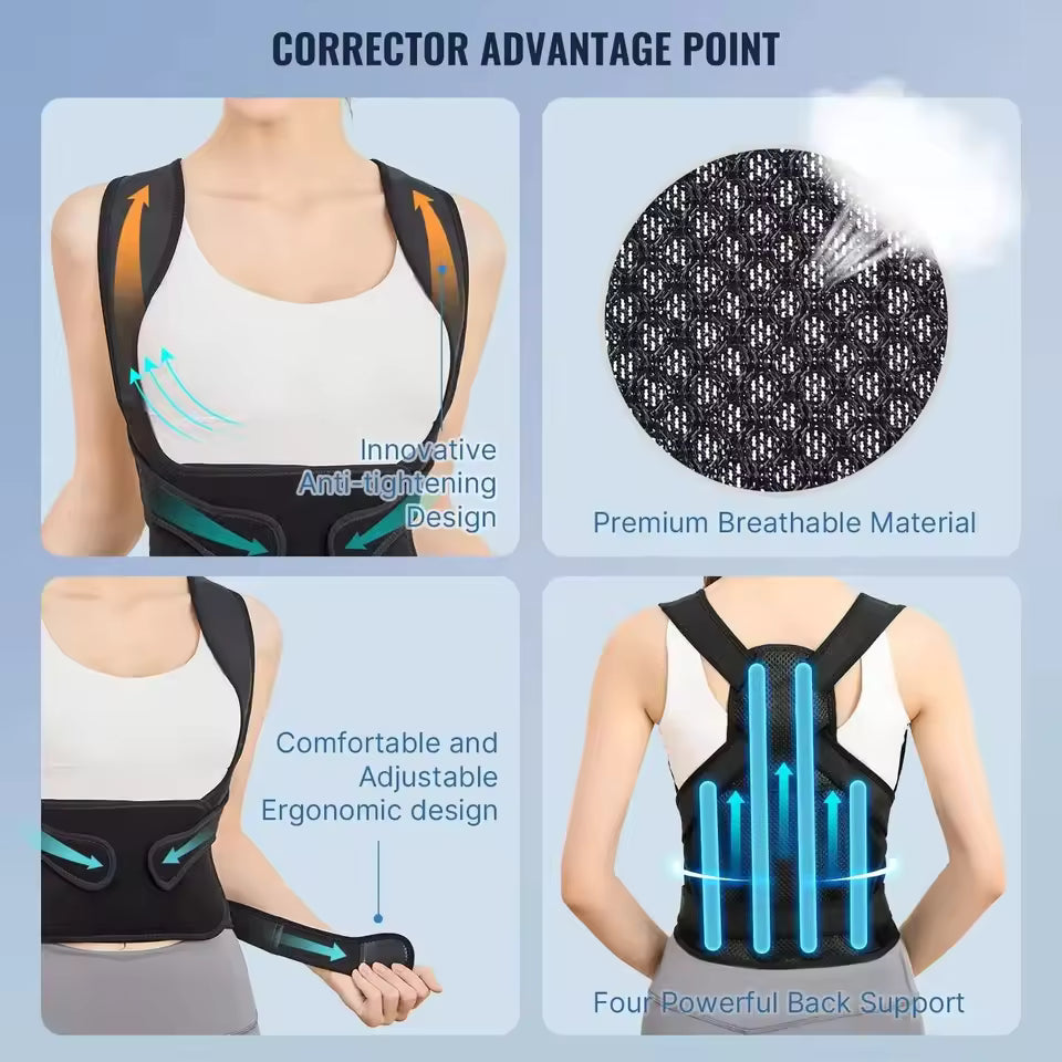 Correcteur de Posture Réglable – Soutien Dorsal Confortable nesto.ma maroc