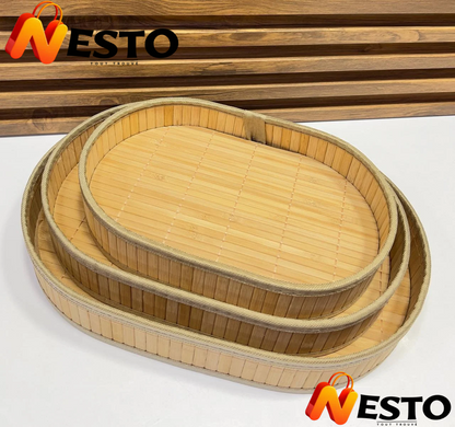 Set de 3 Plateaux en Bambou – Rangement & Service