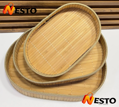 Set de 3 Plateaux en Bambou – Rangement & Service