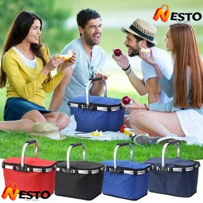 Panier Isotherme Pliable Grande Capacité avec Couvercle