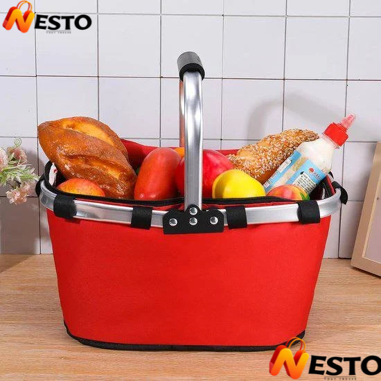Panier Isotherme Pliable Grande Capacité avec Couvercle