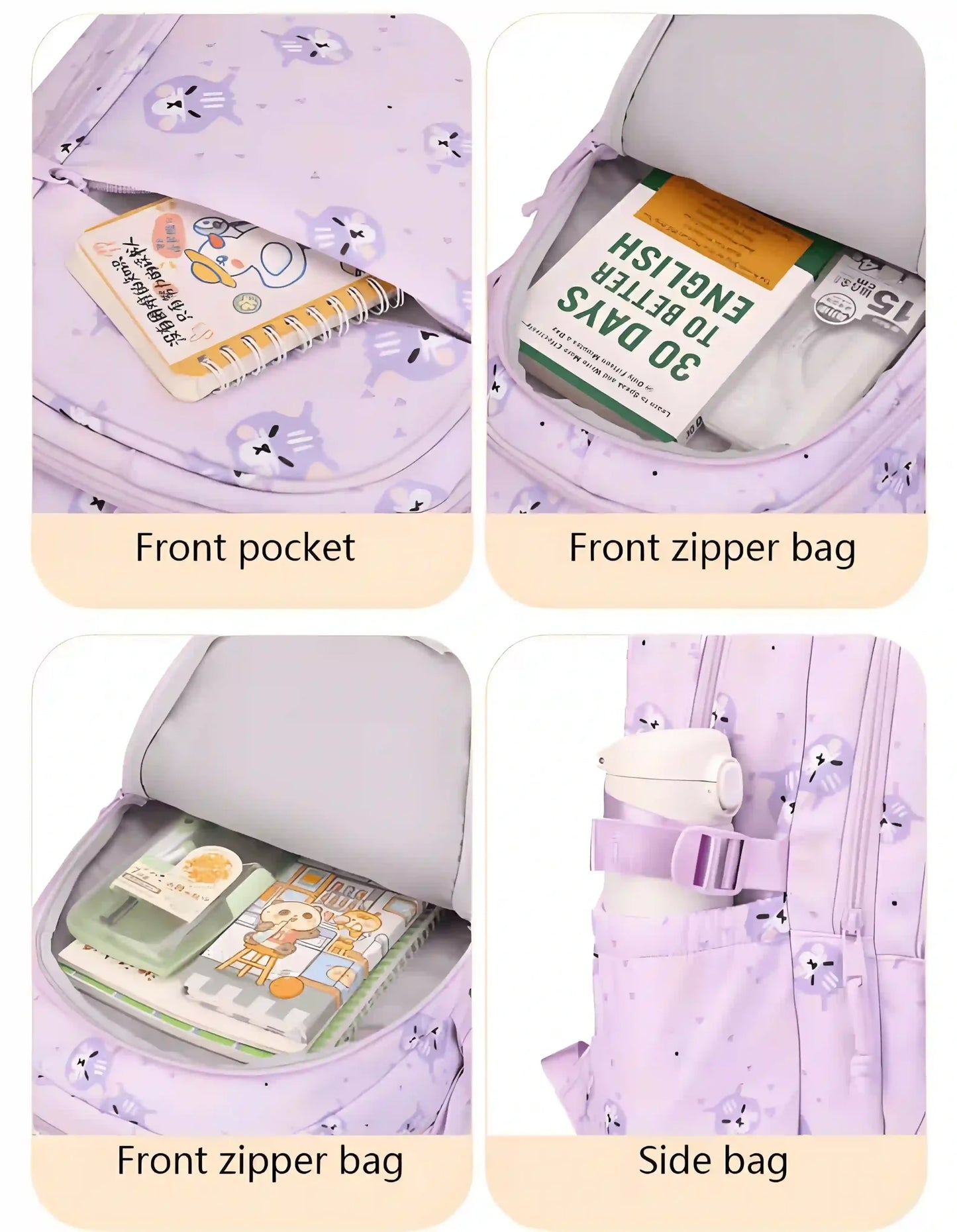 🎒 Sac à Dos Scolaire pour Enfants – Design Mignon & Plusieurs Couleurs 🌸