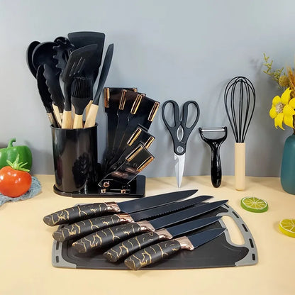 Ensemble d'ustensiles de cuisine en silicone de haute qualité 20PCS 20 PCS 20 pièces, ensembles d'accessoires de cuisine, outils de cuisine en silicone, ensembles d'accessoires
