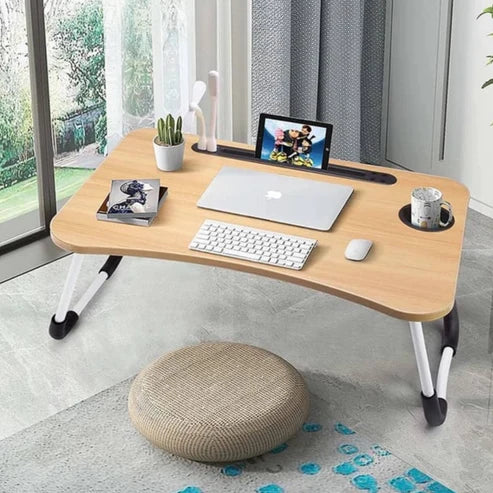 💻 Table de Lit Pliante Multifonction – Support pour Ordinateur Portable, Étude &amp; Petit-Déjeuner
