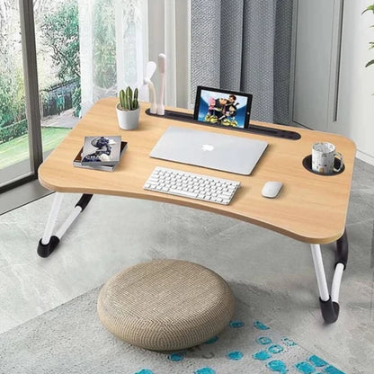 💻 Table de Lit Pliante Multifonction – Support pour Ordinateur Portable, Étude &amp; Petit-Déjeuner