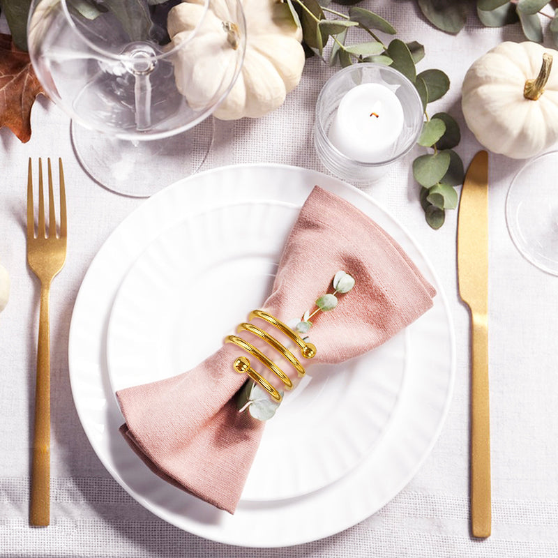 Lot de 6 anneaux de serviette en  mariage, et décoration de table à manger