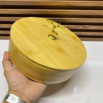 Plateau Rond à 4 Compartiments avec Couvercle – Idéal pour la Présentation et le Rangement