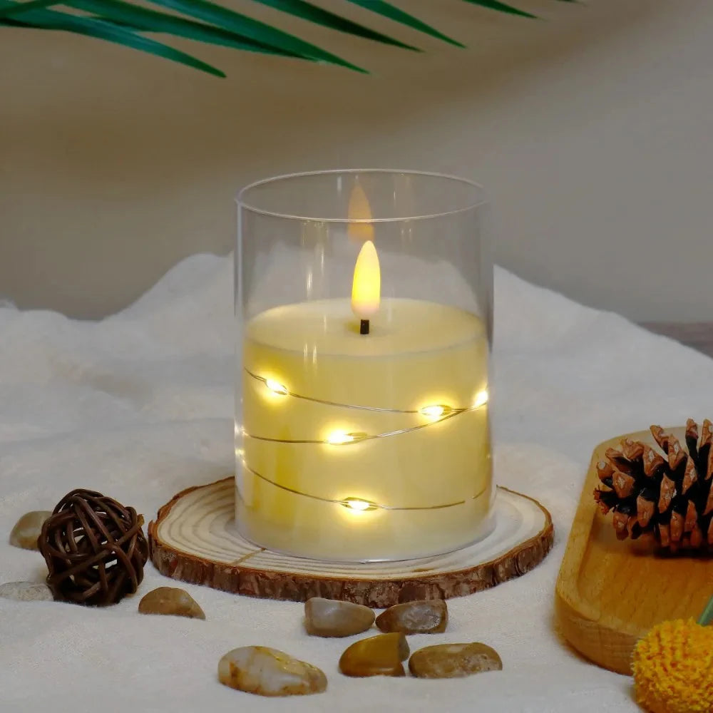 NESTO🧨3 Bougies Électroniques Sans Flamme à Piles – Grand, Moyen, Petit