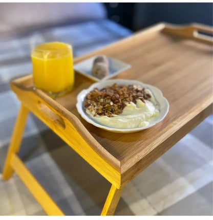 Table Plateau Pliable Portable – Bureau de Lit & Plateau Café Multifonction ☕ NESTO.MA