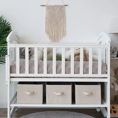 Organisateurs de rangement pliables en tissu – Lot de 3 boîtes avec poignées pratiques