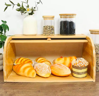 Boîte à Pain en Bois – Rangement Naturel et Élégant pour la Cuisine