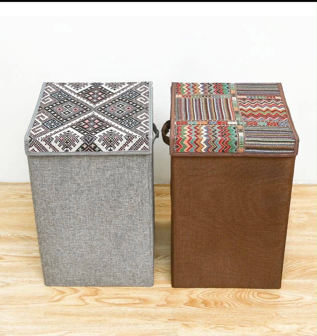 Corbeille à Linge Élégante avec Couverture