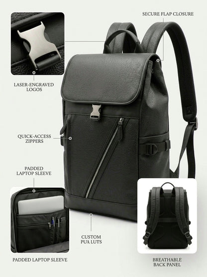 Découvrez ce sac à dos tendance noir au style premium, pratique et spacieux, idéal pour transporter vos affaires avec élégance au quotidien nesto.ma Marco 