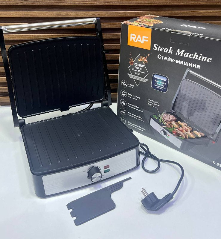 Grill Électrique Puissant RAF – Steaks, Paninis et Légumes NESTO.MA MAROC