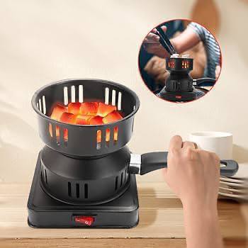 Réchaud Électrique pour Charbon 600W ANTON – Allume Charbon Rapide pour Chicha ; BBQ