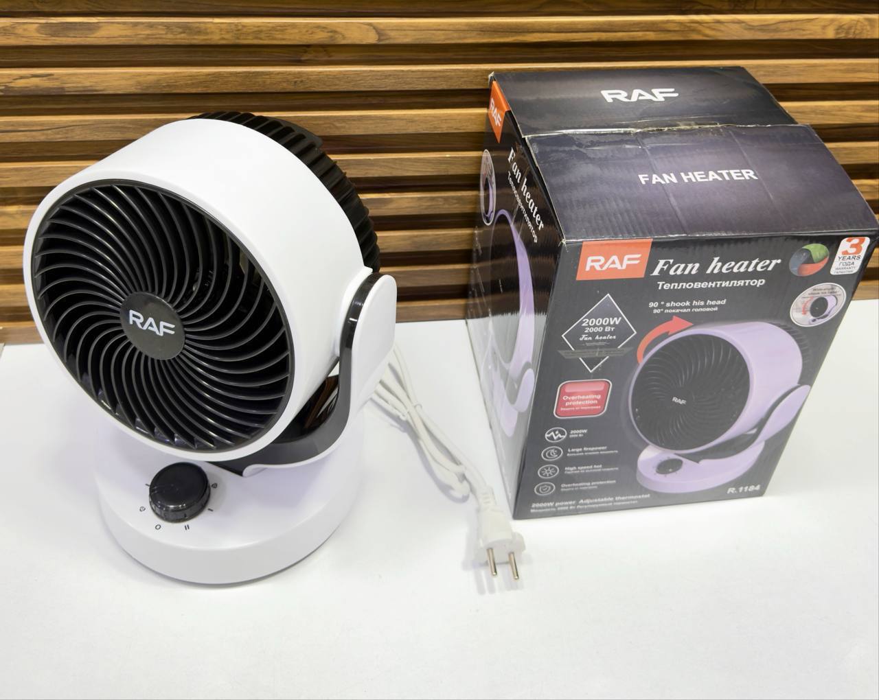 Chauffage Soufflant Céramique Oscillant 2000W avec Thermostat