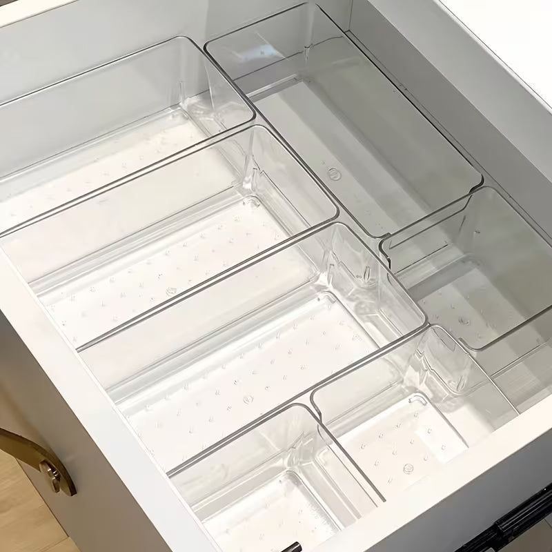 💄 Organisateur de Maquillage 8 Pièces – Boîtes de Rangement Modulables