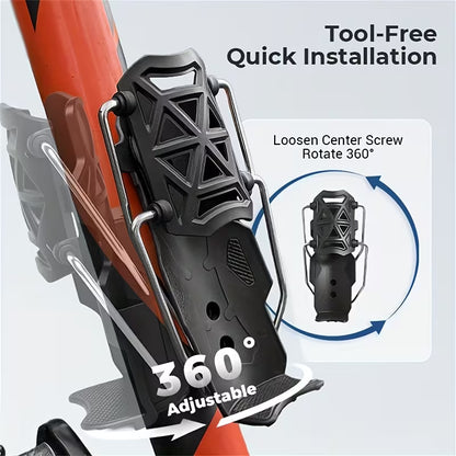 🚴 Support Porte-Bouteille Moto & Vélo – Serrage Automatique 360°