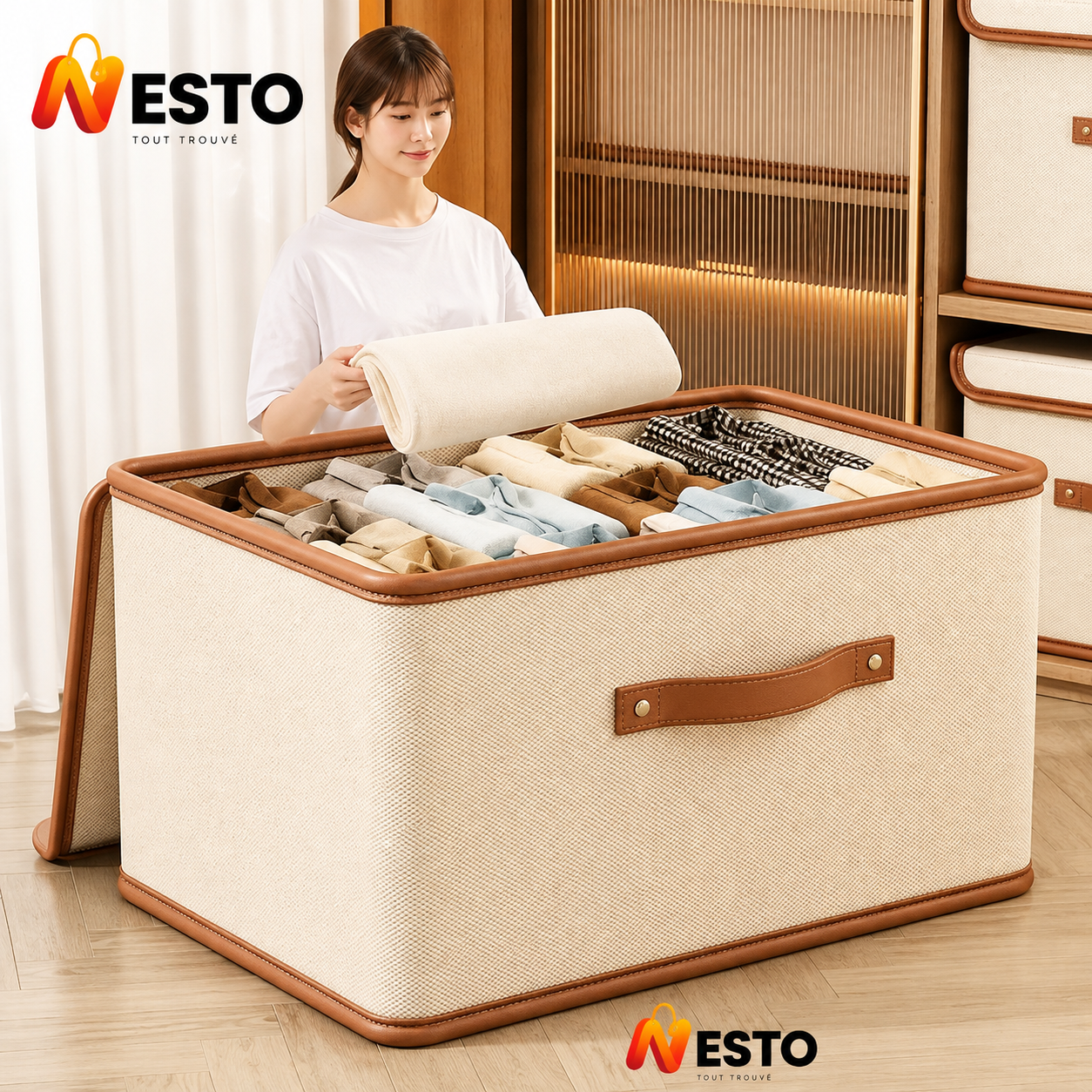 2 Valcatch Organisateur avec Couvercle – Rangement Pratique & Poignées