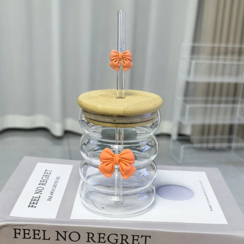 6 Tasse en Verre à Bulles Multicolore