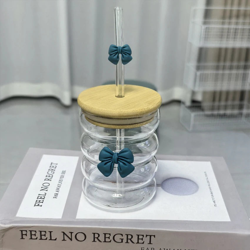 6 Tasse en Verre à Bulles Multicolore