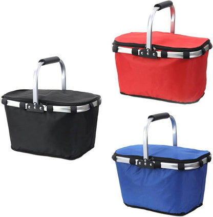 Panier Isotherme Pliable Grande Capacité avec Couvercle