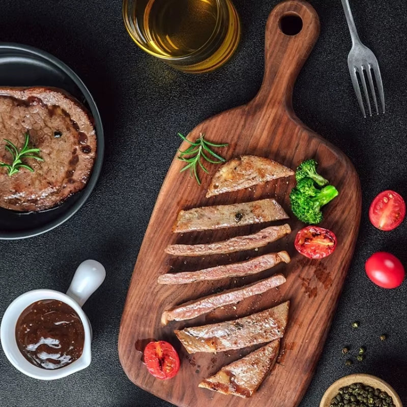 Bloc à Découper en Bois de Qualité – Hêtre & Noyer