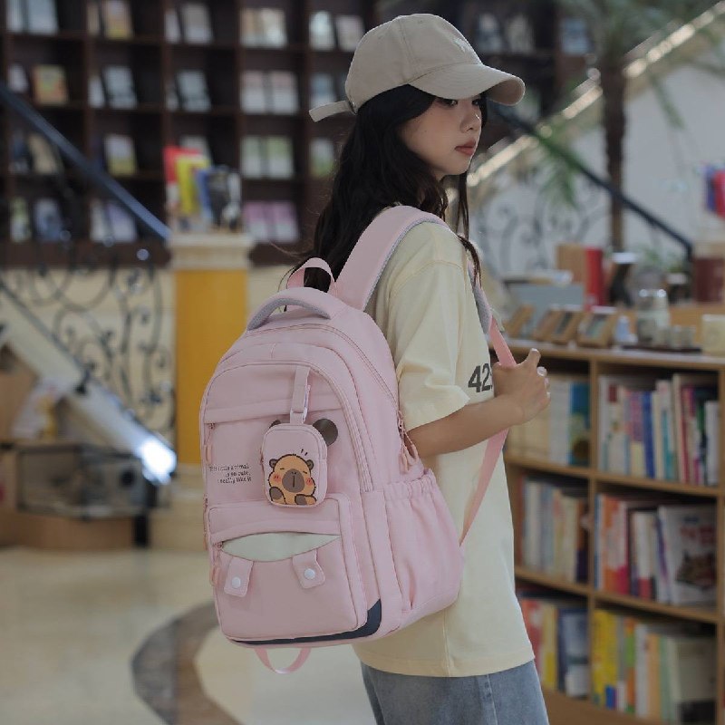 🎒 Sac à Dos Scolaire Rose pour Fille – Design Cute &amp; Grande Capacité