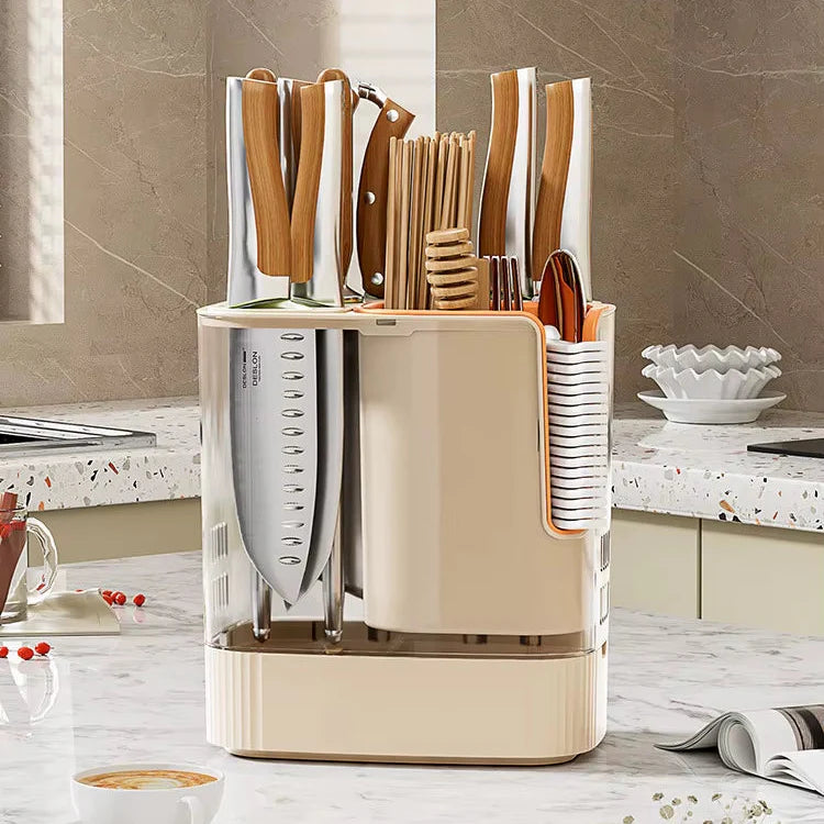 Porte-Couteau Rotatif Multifonctionnel pour Cuisine Nesto maroc