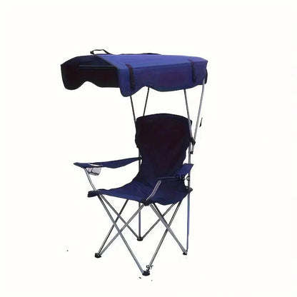 Chaise de Pêche Pliable avec Auvent Intégré – Confort et Protection Solaire