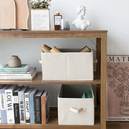Organisateurs de rangement pliables en tissu – Lot de 3 boîtes avec poignées pratiques