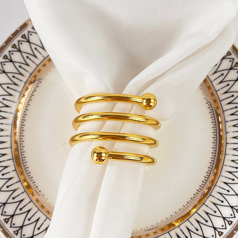 Lot de 6 anneaux de serviette en  mariage, et décoration de table à manger