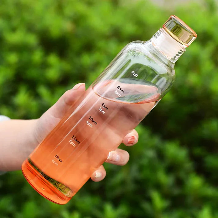 2 Bouteille d’Eau NESTO Glass avec Échelle de Temps