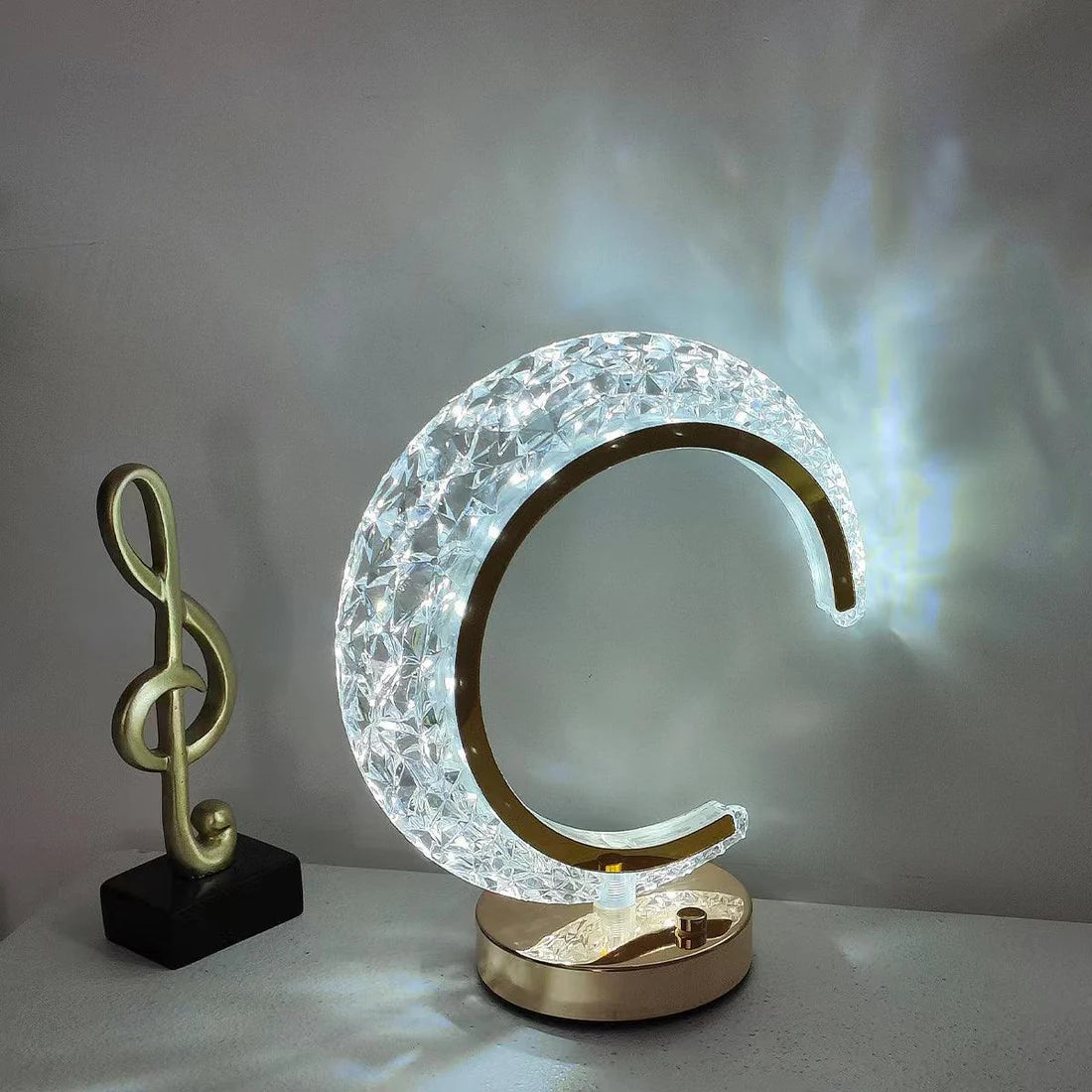 Lampe Lune en Cristal – Ambiance Magique et Élégante