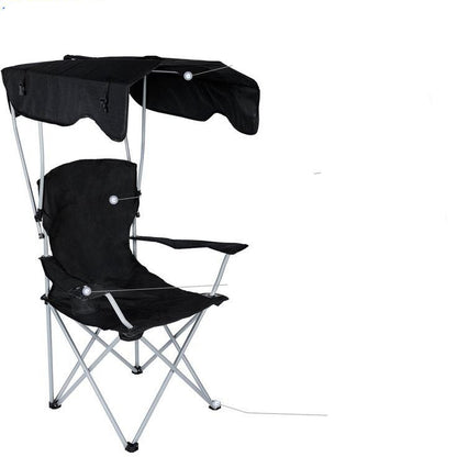 Chaise de Pêche Pliable avec Auvent Intégré – Confort et Protection Solaire