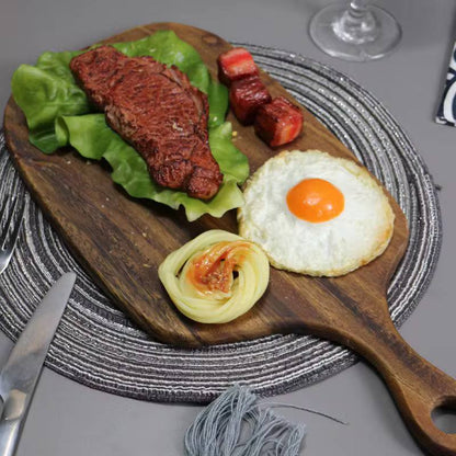 Bloc à Découper en Bois de Qualité – Hêtre & Noyer