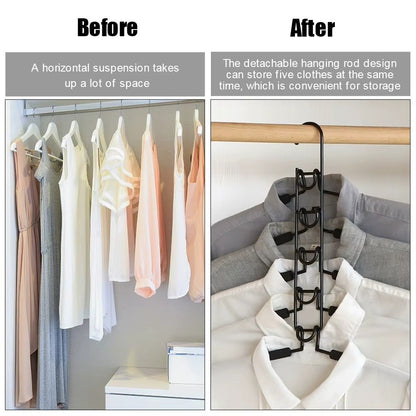 👕 Cintre 5 Étages Superposé – Gain de Place & Organisation du Dressing